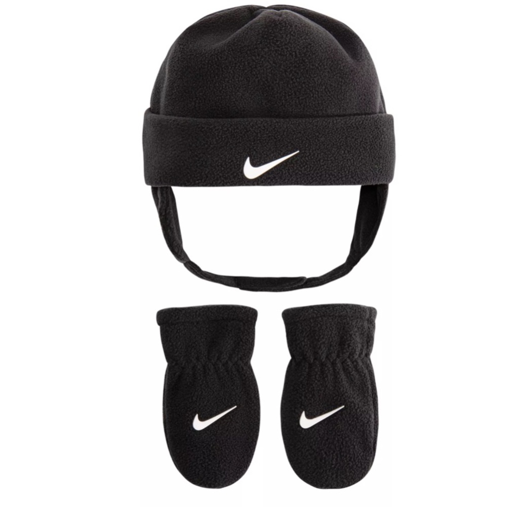 Baby / Toddler Nike Swoosh Fleece Cap & Mittens Set NWT